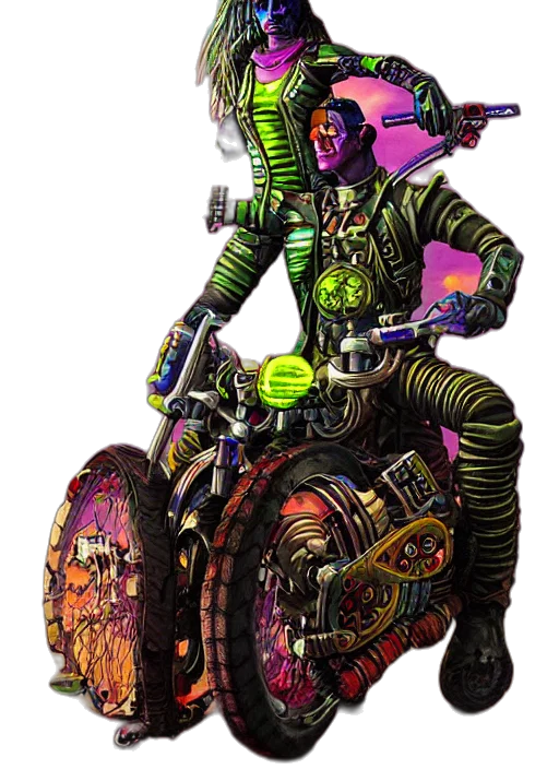 robot, weapon, staff, jacket transparent PNG cut-out