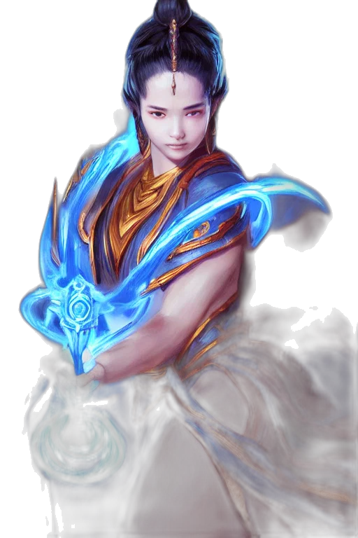dragon, staff, sword, fantasy art transparent PNG cut-out