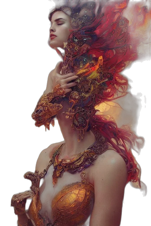 dragon, mask, creature, dress transparent PNG cut-out