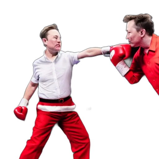 concept art, trump, elon, musk transparent PNG cut-out
