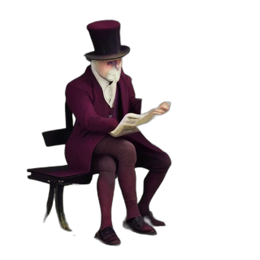 hat, furniture, staff, 3d render transparent PNG cut-out