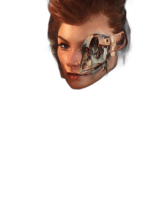 mask, face, robot, crown transparent PNG cut-out