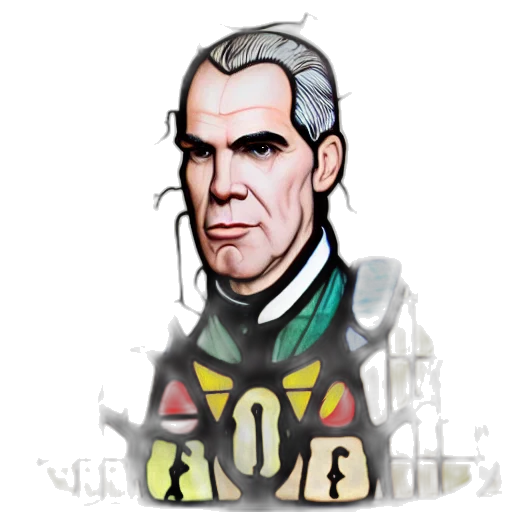 concept art, pixel art, photorealistic, cartoon, gothic, stained, glass, portrait transparent PNG cut-out