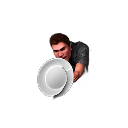 3d render, pixel art, jerma, stuck transparent PNG cut-out