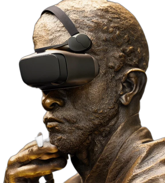 cyberpunk, 3d render, concept art, photorealistic, photo, medium, shot, bronze transparent PNG cut-out