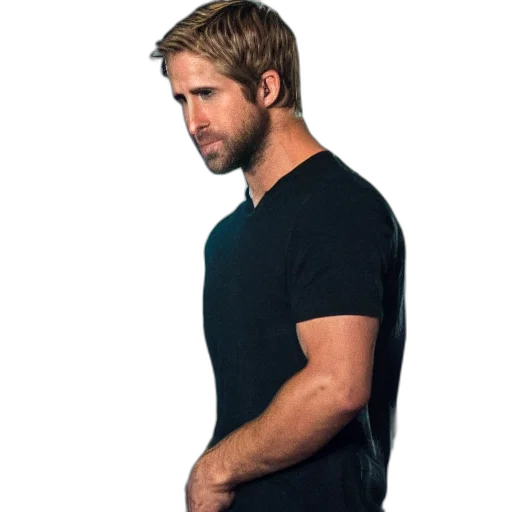 staff, jacket, hair, face, concept art, photorealistic, ryan, goslin transparent PNG cut-out
