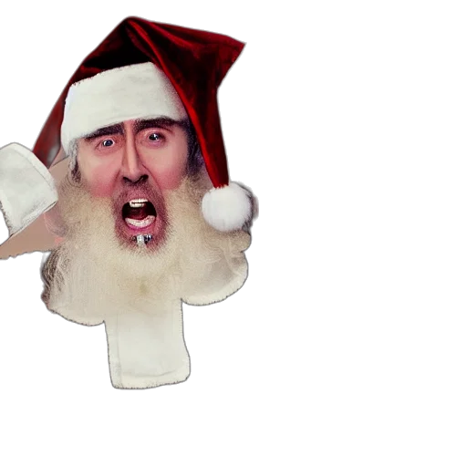 nic, cage, screaming, while transparent PNG cut-out