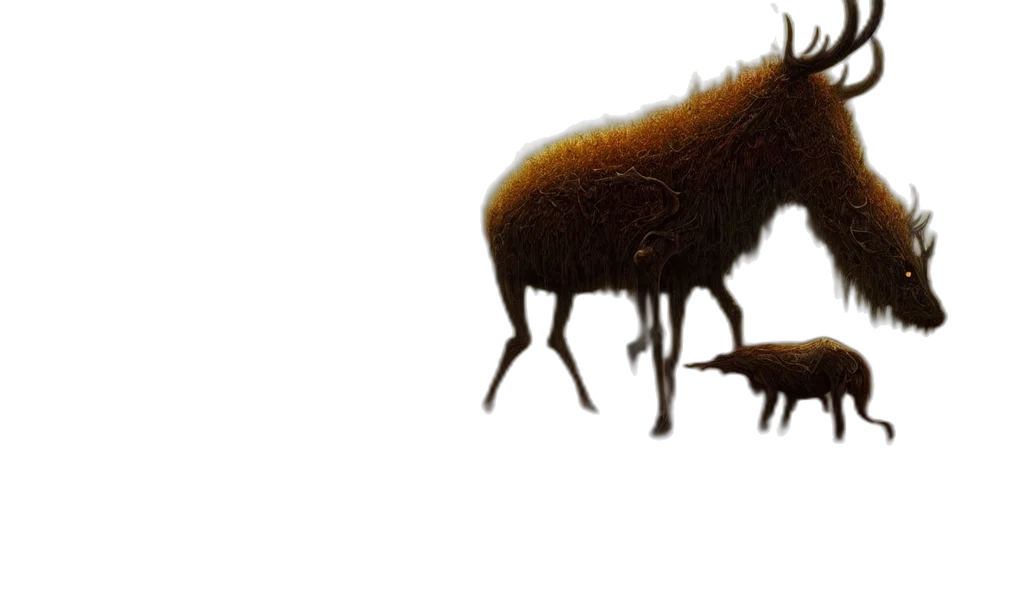 animal, creature, hair, concept art, 3d render, photorealistic, epic, professional transparent PNG cut-out