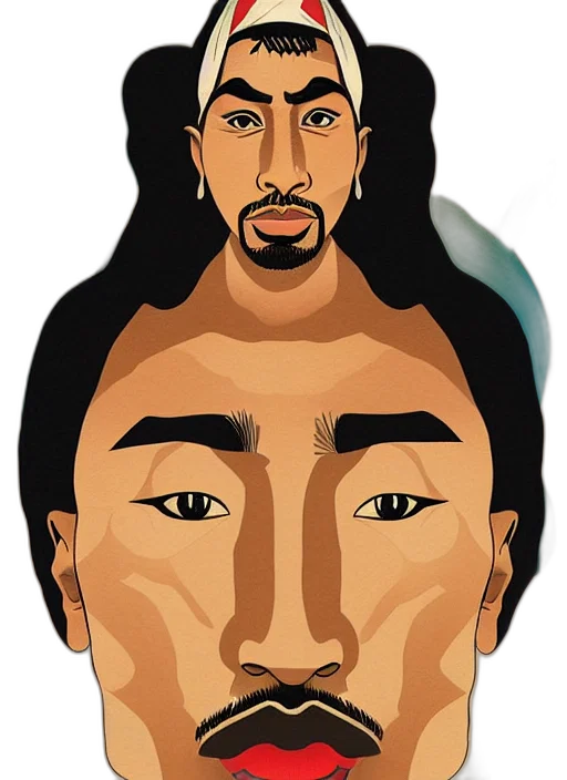 face, mask, hair, staff, cartoon, concept art, pixel art, photorealistic transparent PNG cut-out