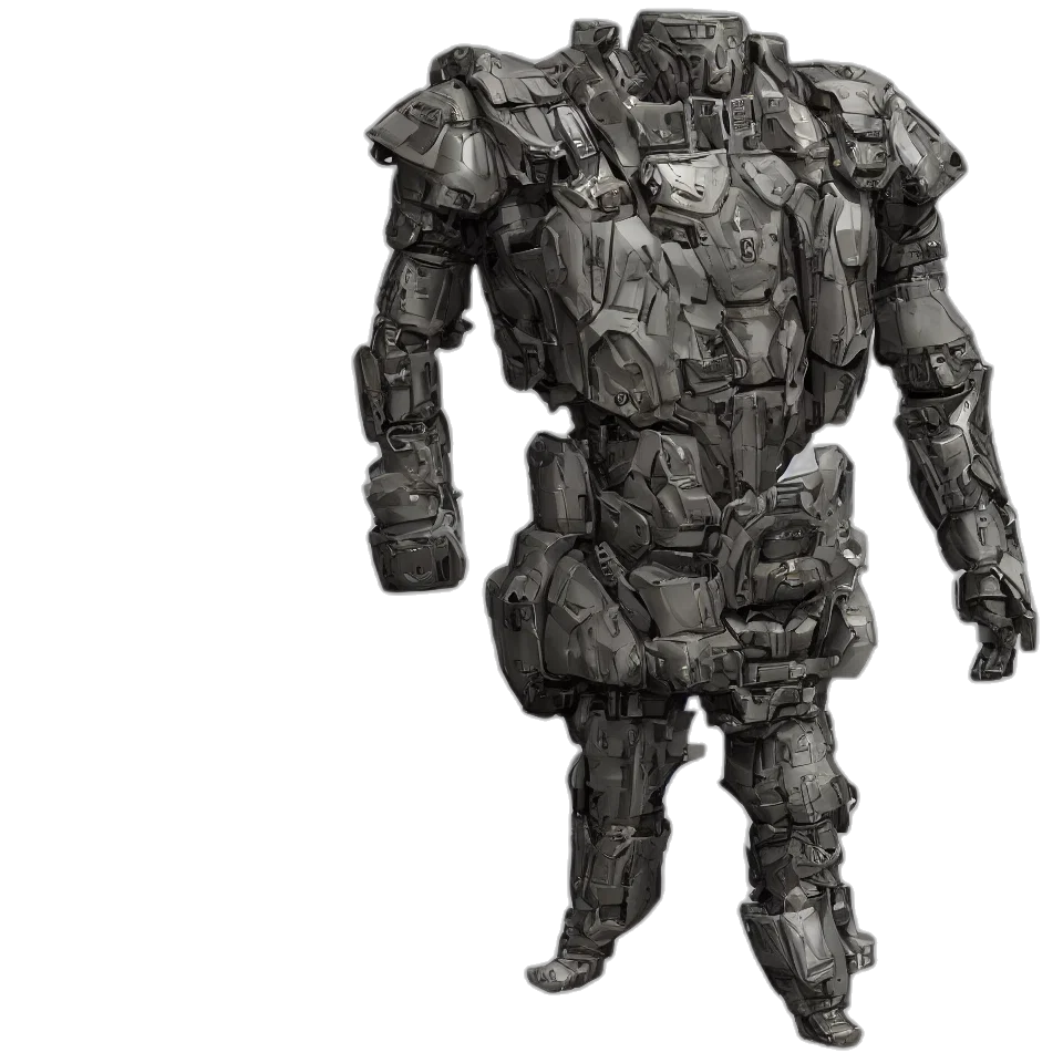 robot, creature, concept art, 3d render transparent PNG cut-out