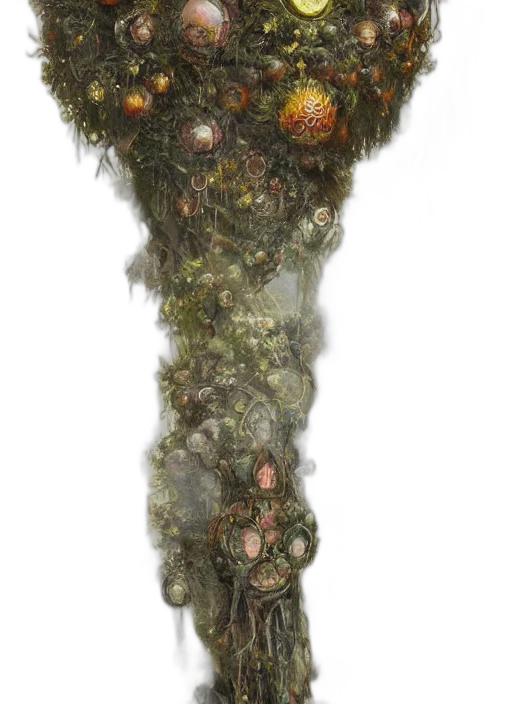 crown, tree, staff, hair, concept art, fantasy art, watercolor, 3d render transparent PNG cut-out