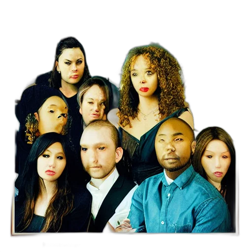 hair, face, staff, mask transparent PNG cut-out