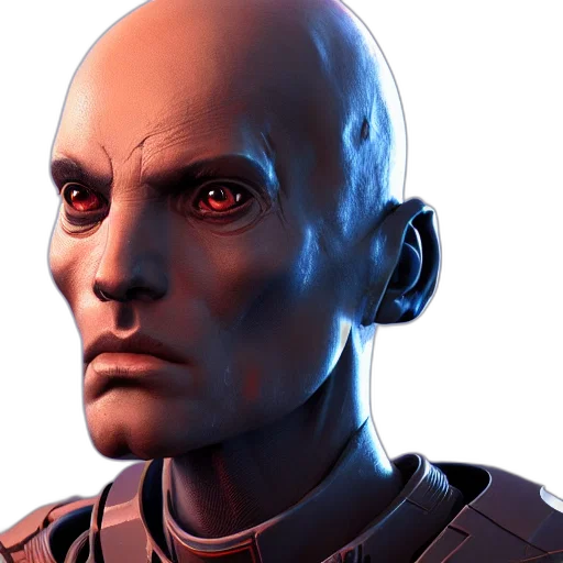 face, robot, staff, concept art transparent PNG cut-out