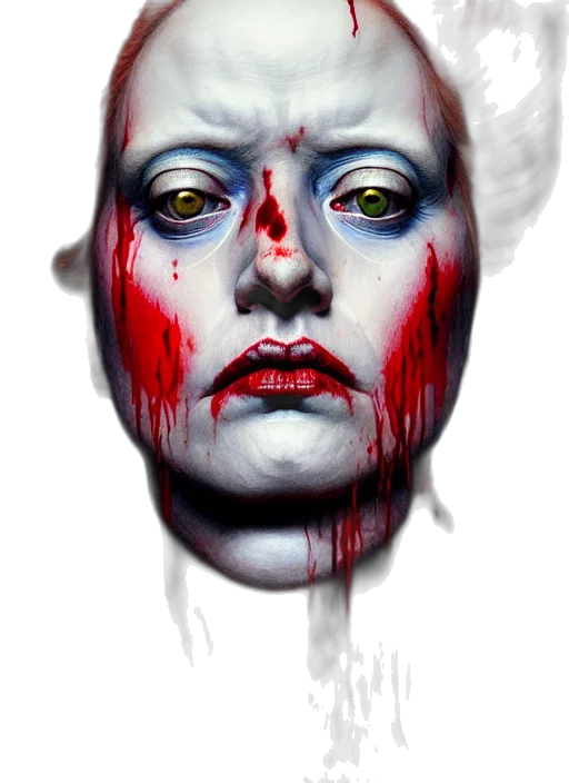 face, mask, comic book art, photorealistic transparent PNG cut-out
