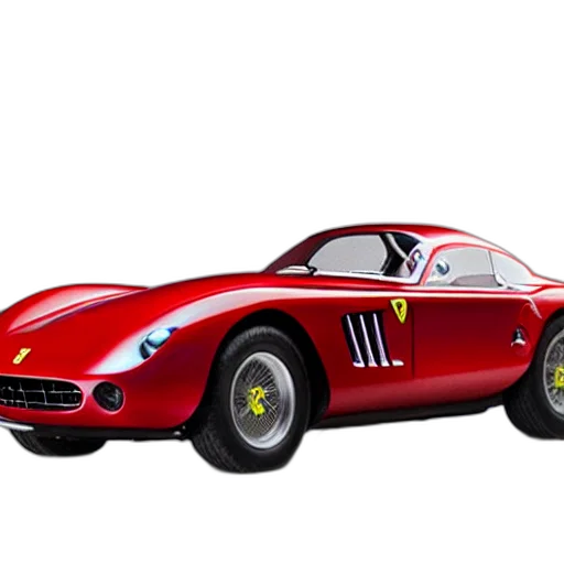 car, 3d render, photorealistic, concept art, ferrari, testa, rossa, concept transparent PNG cut-out