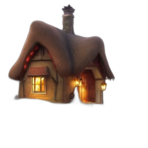 building, furniture, 3d render, concept art, photorealistic, fantasy art, snow, night transparent PNG cut-out