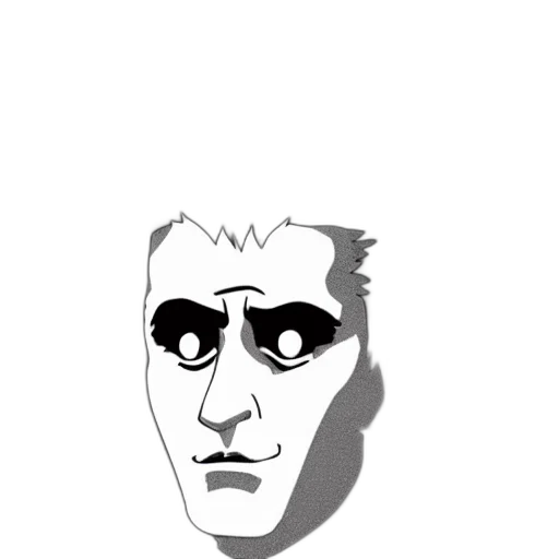 face, mask, creature, staff, cartoon, comic book art, concept art, anime transparent PNG cut-out
