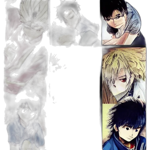 anime, concept art, comic book art, pixel art transparent PNG cut-out