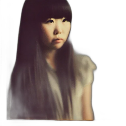 hair, face, creature, staff transparent PNG cut-out