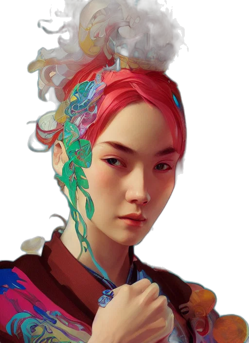 face, crown, mask, hair, concept art, fantasy art, photorealistic, oil painting transparent PNG cut-out