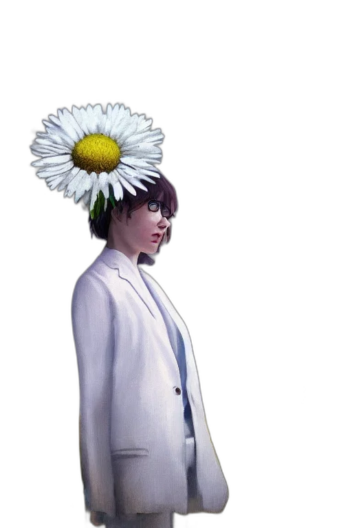 flower, hat, staff, crown, photorealistic, concept art, 3d render, cyberpunk transparent PNG cut-out