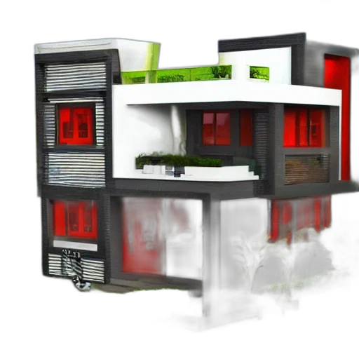 building, furniture, 3d render, concept art transparent PNG cut-out