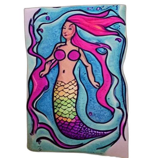 dress, creature, watercolor, fantasy art transparent PNG cut-out