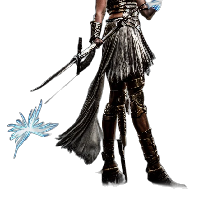 staff, sword, weapon, concept art, fantasy art, 3d render, pixel art, blue transparent PNG cut-out