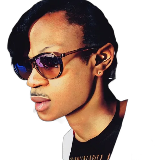 face, jacket, hair, photorealistic transparent PNG cut-out