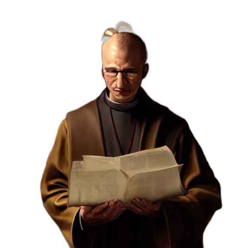 jacket, face, staff, concept art transparent PNG cut-out