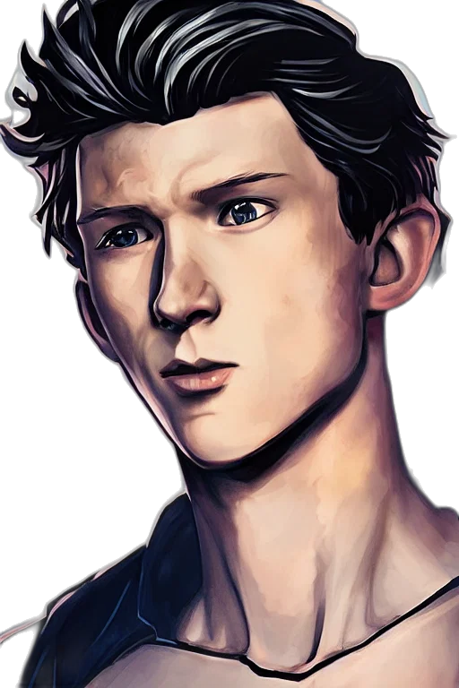 face, comic book art, photorealistic, watercolor transparent PNG cut-out