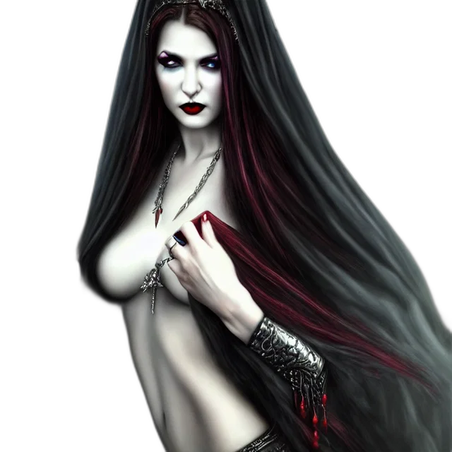 jewelry, dress, crown, fantasy art, photorealistic, concept art, comic book art, dark transparent PNG cut-out