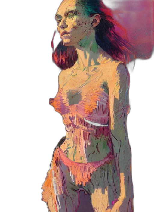 dress, face, creature, mask, concept art, watercolor, oil painting, fantasy art transparent PNG cut-out