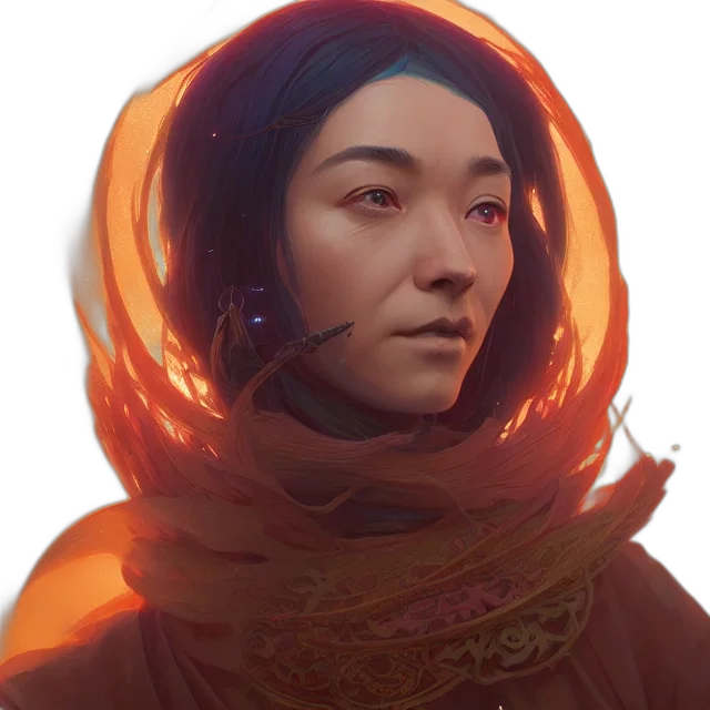 face, staff, mask, dragon transparent PNG cut-out