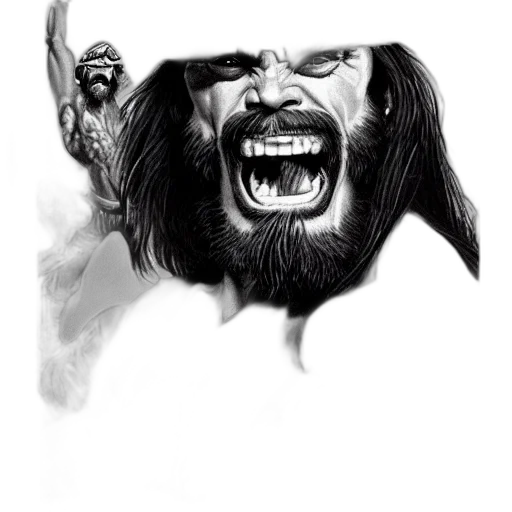 creature, face, animal, comic book art transparent PNG cut-out
