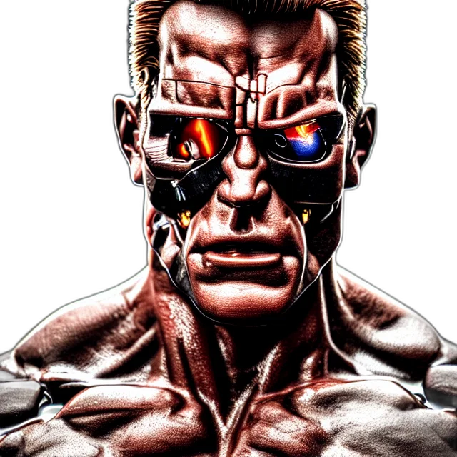 robot, face, mask, comic book art, cyberpunk, concept art, photorealistic, terminator transparent PNG cut-out