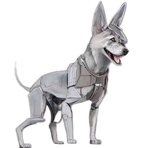 robot, jacket, animal, concept art transparent PNG cut-out