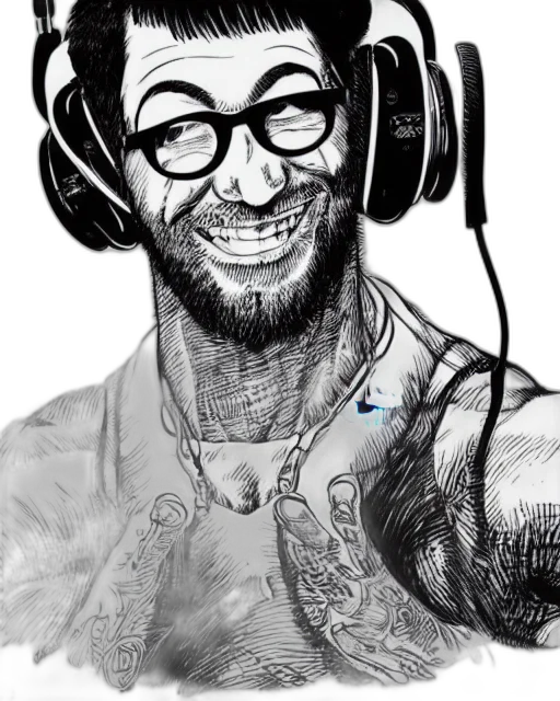 face, cartoon, pencil sketch, photorealistic transparent PNG cut-out