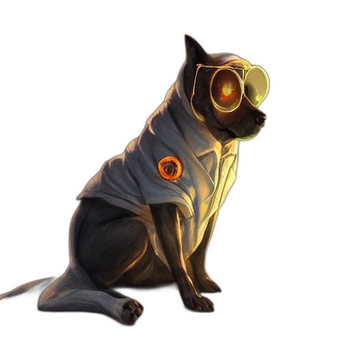 staff, creature, animal, robot transparent PNG cut-out