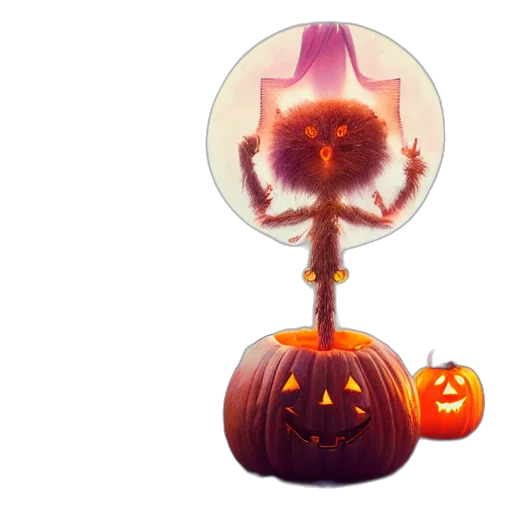 staff, concept art, 3d render, halloween transparent PNG cut-out