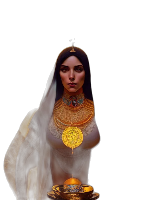 jewelry, crown, face, staff, fantasy art, concept art, photorealistic, pixel art transparent PNG cut-out