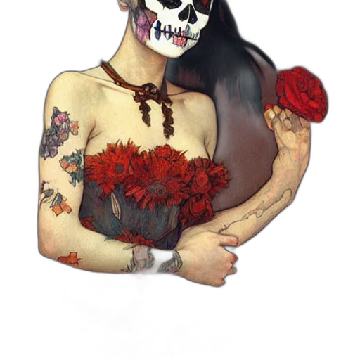 jewelry, flower, mask, dress transparent PNG cut-out