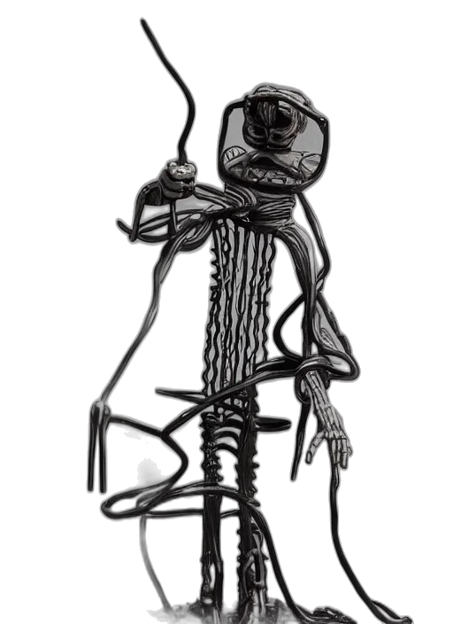 robot, staff, creature, dress transparent PNG cut-out