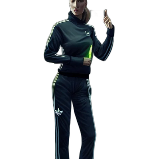 jacket, staff, concept art, 3d render transparent PNG cut-out