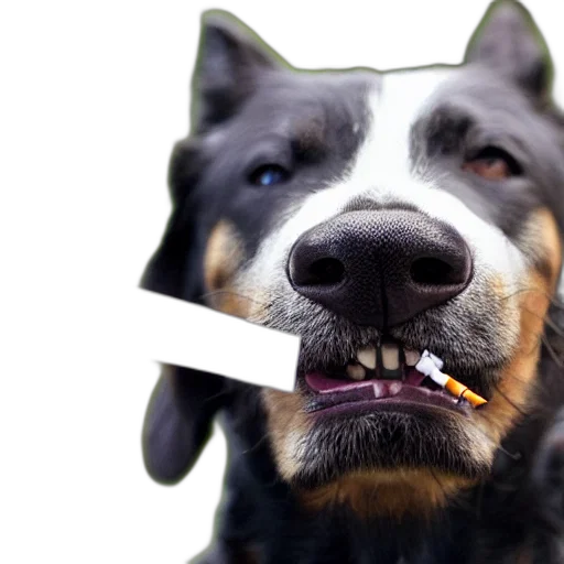 animal, staff, dog, smoking, cigarette transparent PNG cut-out