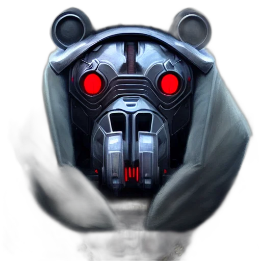 robot, mask, weapon, face transparent PNG cut-out