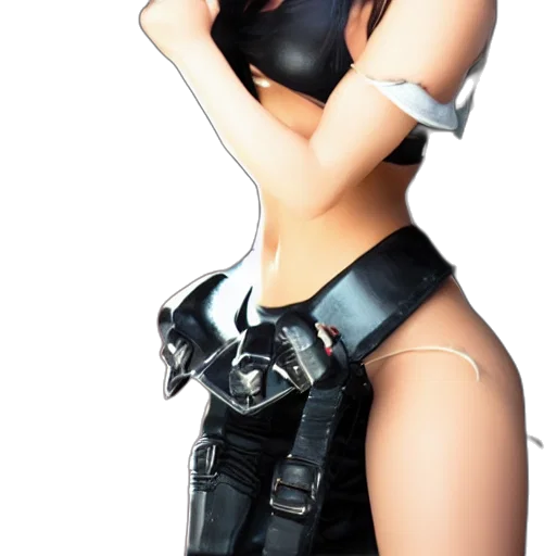 robot, weapon, staff, mask, 3d render, cyberpunk, concept art, photorealistic transparent PNG cut-out