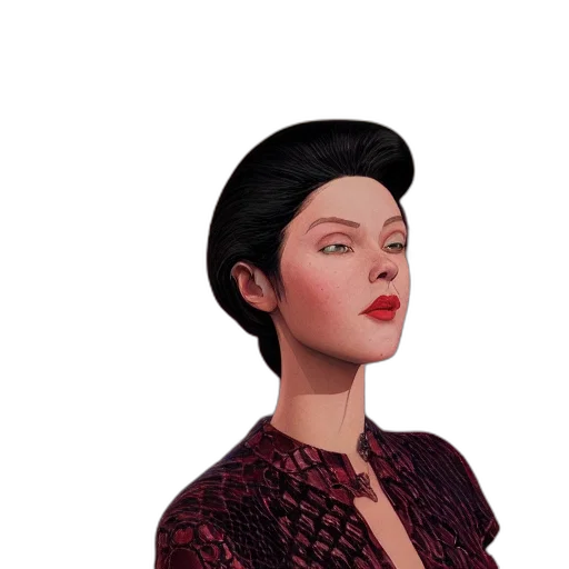 face, staff, jewelry, photorealistic transparent PNG cut-out