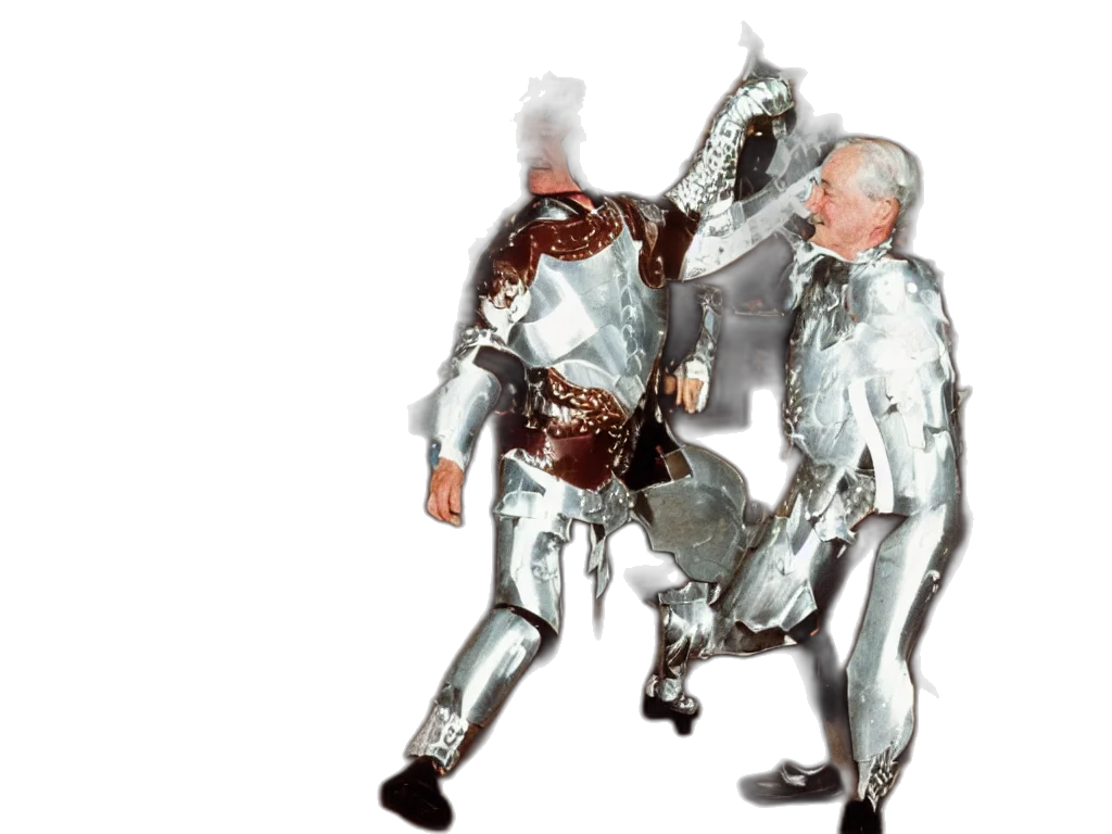 jacket, robot, sword, weapon, concept art, 3d render, outer space, couple transparent PNG cut-out
