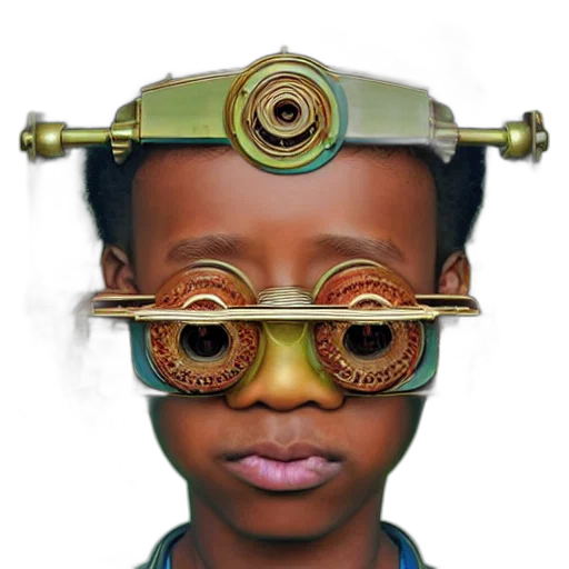 mask, robot, face, staff, 3d render, photorealistic, concept art, cyberpunk transparent PNG cut-out